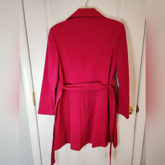 NWOT Bandolino Petite Large Pink Trench Coat - Picture 3 of 4